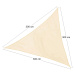 NABBI Triangle tieniaca plachta 300x300 cm béžová