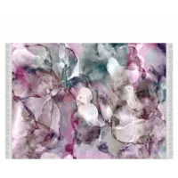 Koberec, ružová/zelená/krémová/vzor, 80x150, DELILA