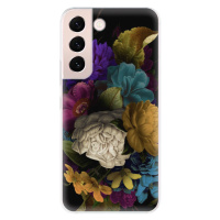 Odolné silikónové puzdro iSaprio - Dark Flowers - Samsung Galaxy S22 5G