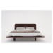 Tmavohnedá dvojlôžková posteľ z bukového dreva 140x200 cm Japandic - Skandica