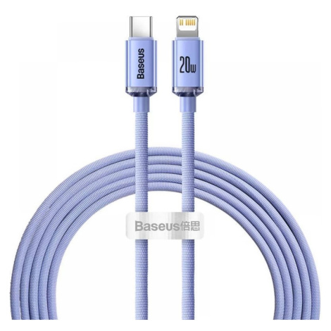 Nabíjací a dátový kábel USB Type-C, Lightning, 200 cm, 20 W, rýchle nabíjanie, PD, vzor šnúrky, 