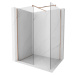 MEXEN/S - Kioto Sprchová zástena WALK-IN 120 x 80 cm, transparent, meď kartáčovaná 800-120-202-6