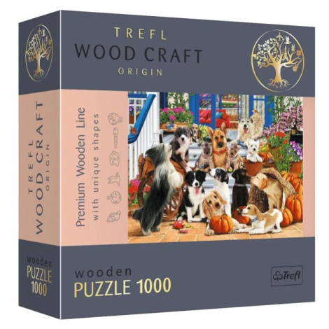 Trefl Drevené puzzle 1000 - Psie priateľstvo