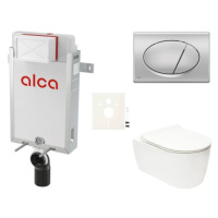 Cenovo zvýhodnený závesný WC set Alca na zamurovanie + WC Glacera Alfa SIKOAA3