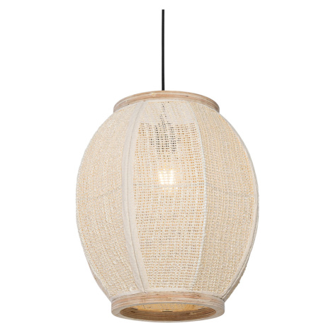 Orientálna závesná lampa natural 35 cm - Rob QAZQA