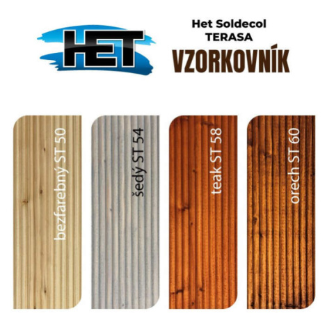 HET Ochranný olej Soldecol TERASA ST 58 - Teak 0,75 l