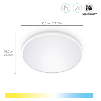 WiZ SuperSlim LED stropné svetlo CCT Ø55cm biele