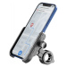 Univerzální hliníkový držák mobilního telefonu Cellularline Rider Steel na řídítka pro motorku i