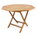 Garthen 2148 Skladací záhradný stolík z tíkového dreva, Ø 100 cm