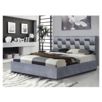HALMAR Annabel 160 čalúnená manželská posteľ s úložným priestorom sivá