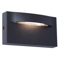 Vonkajšie nástenné svietidlo LED Vita, tmavosivá farba, 13,7 x 7,5 cm