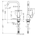 Hansgrohe Focus M41, drezová batéria, vzhľad nehrdzavejúcej ocele, HAN-31820800