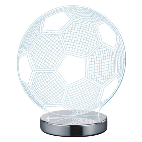 Sconto Stolná 3D LED lampa JUGI chróm, futbalová lopta Houseland