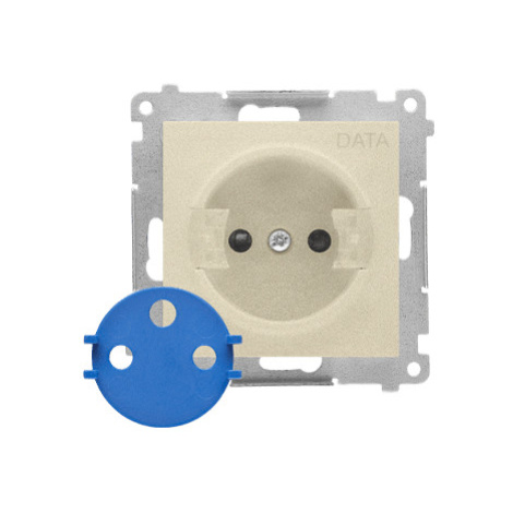 Single DATA socket outlet with socket access element (module) 16 A, 250 V~, fast connector