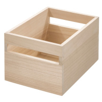 Úložný box z dreva paulownia iDesign Eco Handled, 19 x 25,4 cm