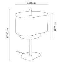 MARKET SET Pebble textilná stolová lampa, krémová