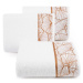 Biely bavlnený uterák LUNA3 s bordúrou Rozmer: 50 x 90 cm