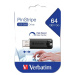 VERBATIM Flash Disk 64GB PinStripe USB 3.0, čierna