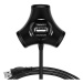 AXAGON HUE-X3B 4x USB2.0 TRINITY Black Hub