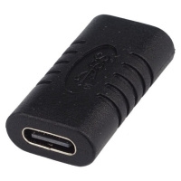 PremiumCord Spojka USB 3.1 konektory C/female - C/female čierna