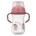 CANPOL BABIES Hrnček so silikónovým náustkom FirstCup Bonjour Paris 250ml ružový 6m+