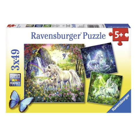 Ravensburger Puzzle Krásni jednorožci 3 x 49 dielikov