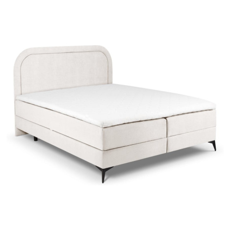 Béžová boxspring posteľ s úložným priestorom 160x200 cm Eclipse – Cosmopolitan Design