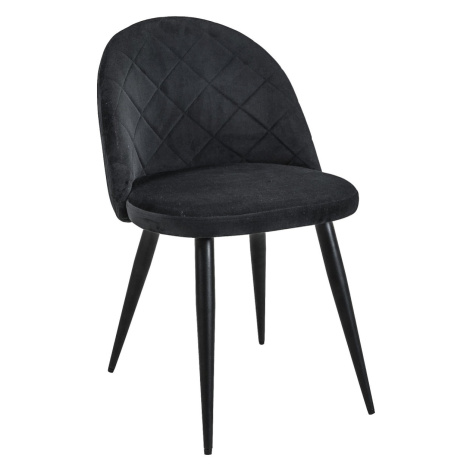 Čalouněná designová židle Poppy černá