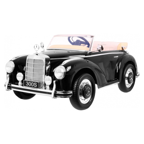 Mercedes Benz 300S Retro pre deti + diaľkové ovládanie + EVA + free Start + LED MP3 - čierne