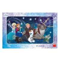 Puzzle Snehové vlocky doskové 15 dielikov Frozen / Ľadové královstvo 30x19cm