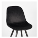 Čierne zamatové jedálenské stoličky v súprave 2 ks Capri – LABEL51