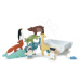 Drevený chlapček a dievčatko so zvieratkami The Friend Ship Tender Leaf Toys na vozíku, 12 dielo