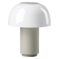 Sivá hliníková LED stmievateľná stolová lampa (výška 22 cm) Harvest – Zone