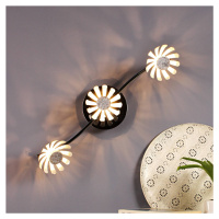 Nástenné LED svietidlo Bloom, 3-plameňové striebro