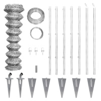 vidaXL Drôtené pletivo+stĺpiky a hroty, pozinkovaná oceľ 15x1,25 m