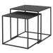 Čierne kovové konferenčné stolíky v súprave 2 ks 40x40 cm Fera - Blomus
