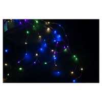 Nexos 59111 Vianočné dekoratívne osvetlenie - drôtiky - 64 LED farebné