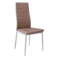 Jedálenská stolička Zita, šedo-hnedá ekokoža%