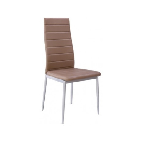 Jedálenská stolička Zita, šedo-hnedá ekokoža% Asko