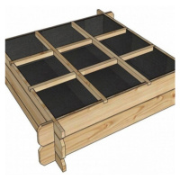 Scobax vyvýšený záhon POTTING2 S7273 prírodný 120 x 120 x 25 cm