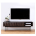 Čierny TV stolík 160x50 cm Latina – Unique Furniture