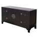 Dekoria Komoda Modern 137 x 45x 76 cm black, 137 x 45 x 76 cm