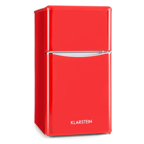 Klarstein Monroe Red, kombinovaná chladnička, 61/24 l, energet. trieda F, Retrolook, červená