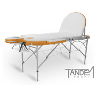 Skladací masážny stôl TANDEM Profi A3D Oval Duo Farba: bielo-broskyňová