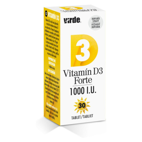 VIRDE Vitamín D3 Forte 1000 I.U. 30 tabliet