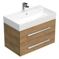 Kúpeľňová skrinka s umývadlom SAT Cube Way 80x47,5x46 cm dub Hickory CUBE46802DHSAT