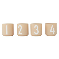 Súprava 4 hrnčekov z imitácie porcelánu Design Letters, 0,5 l