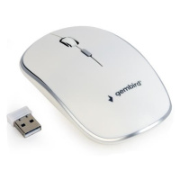 GEMBIRD myš MUSW-4B-01, biela, bezdrôtová, USB nano receiver