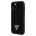 Guess Rhinestones Triangle Metal Logo Kryt pre iPhone 15, Čierny