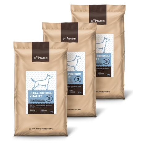 Granule pre psov VITALITY - Hovädzie+Králik - 27kg (3x9kg)